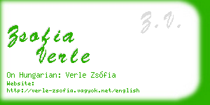 zsofia verle business card