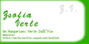 zsofia verle business card